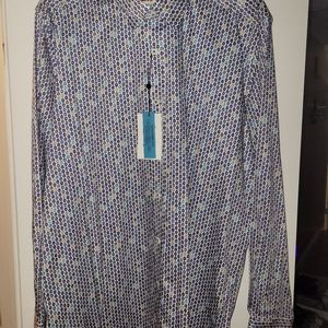 Robert Graham Stafford Sport Shirt Blue